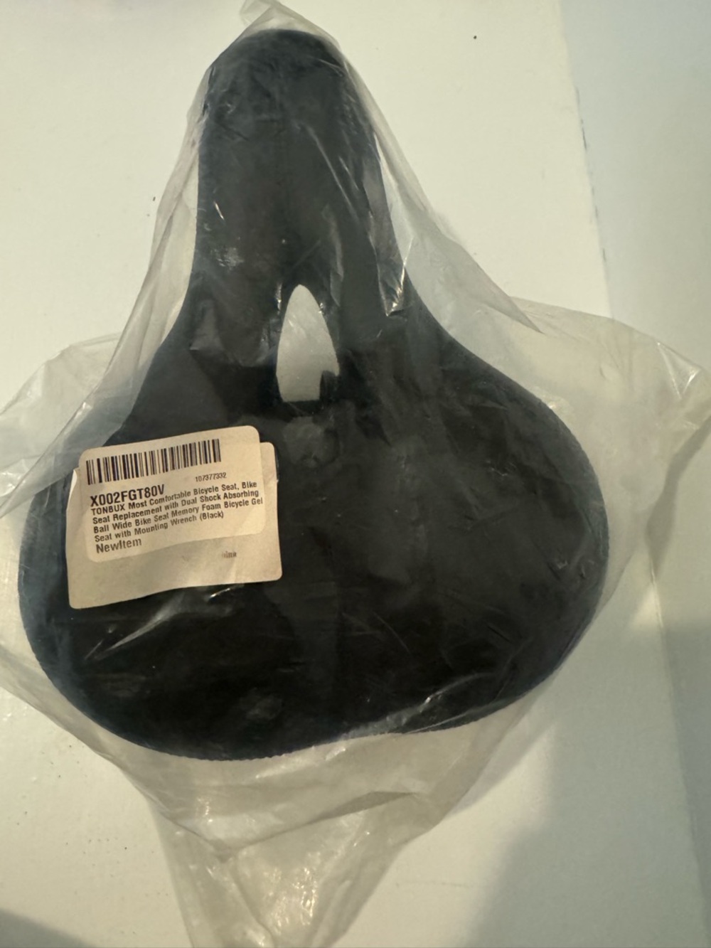 Black Gel Bicycle Saddle - Wide Comfort Seat